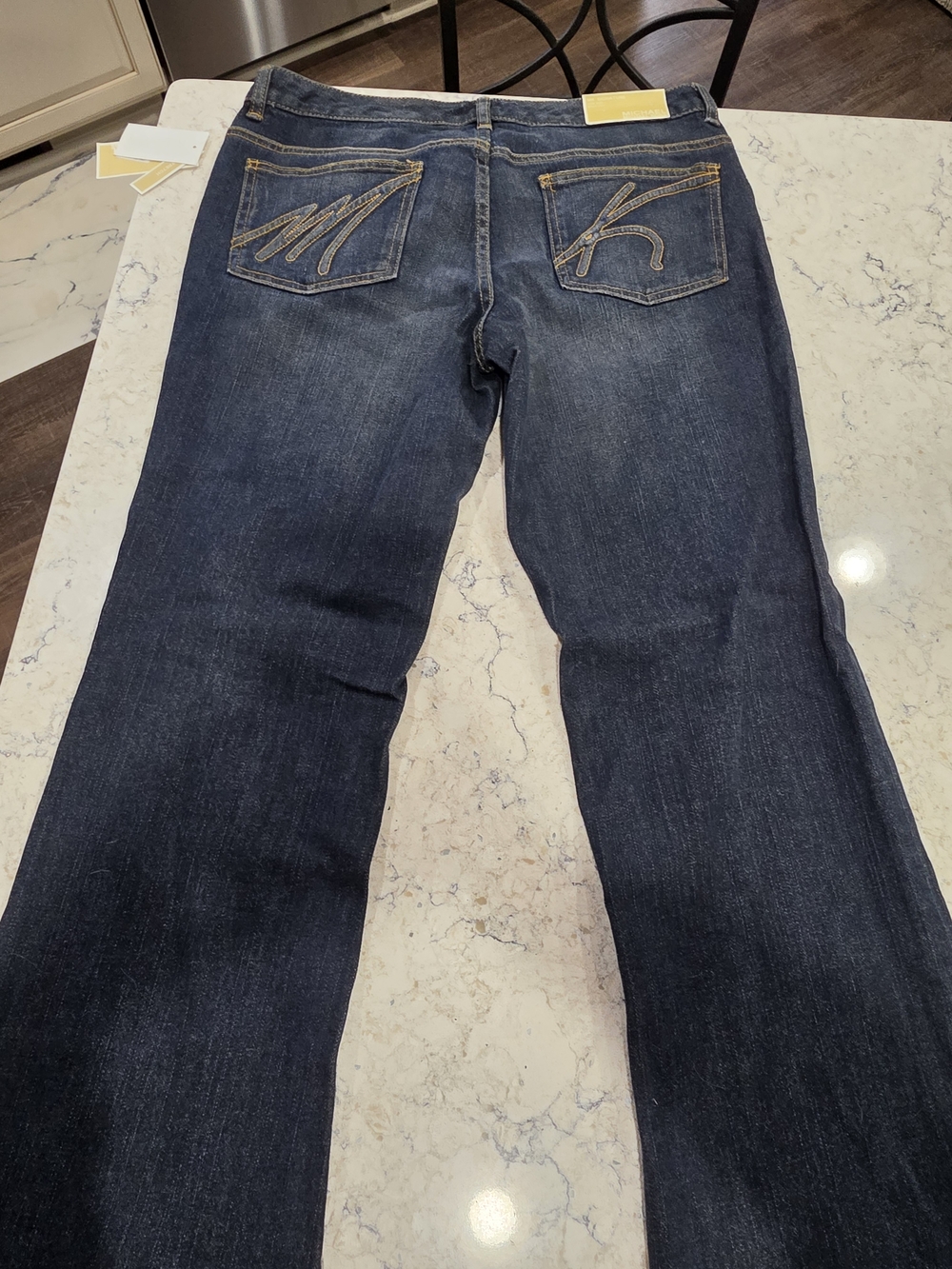 SOLD Michael Kors Dark Blue Women's Jeans with Embroidered Back Pockets -